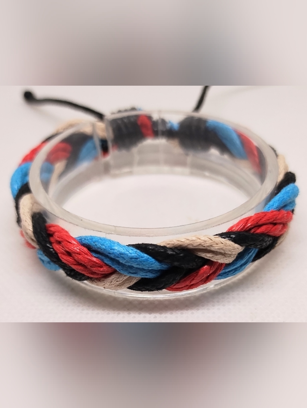 Men's Bracelet Leather Braided Red Blue Jewelry New G6